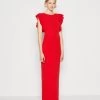 Wal G Jai Ruffle Maxi - Galajurk - Red -Wal G a856ca8f0ebd45d8b0808a8fc569166b
