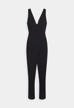 Sleeveless Plunge - Jumpsuit - Black