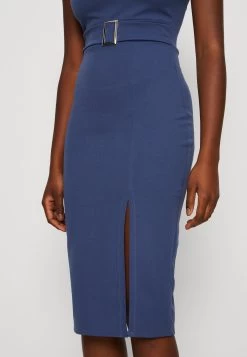 Wal G Jumina Buckle Midi - Jerseyjurk - Denim Blue -Wal G aba236ca581449c5be7aef75127a0fa9