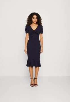Wal G Wonda Bow Midi - Cocktailjurk - Navy Blue