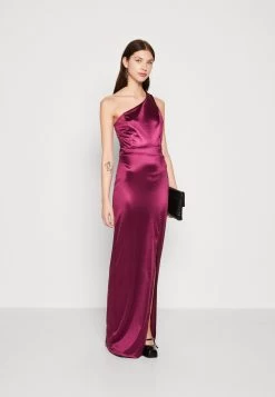 Wal G Stoey One Shoulder Maxi - Jerseyjurk - Plum -Wal G ae186cbef4d8464f877df6d678597207