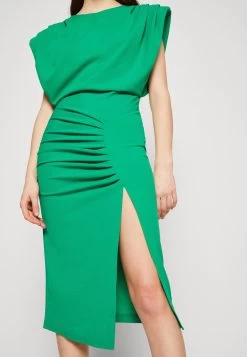 Wal G Cruise Collection Roxy Power Shoulder Midi - Cocktailjurk - Leaf Green -Wal G ae41302555a74424bc8865edfeb5d6c7
