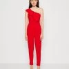 Wal G Kelly Ruffle - Jumpsuit - Red -Wal G af882ff784ae4a66821c994cc54219e7