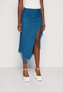 Wal G Roro Midi Skirt - Kokerrok - Dark Teal Blue
