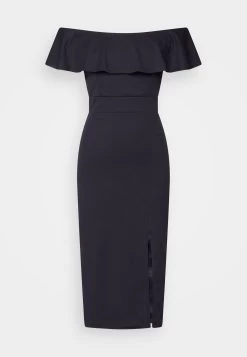 Camille Ruffle Midi - Cocktailjurk - Navy Blue