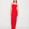 Wal G Jeane Strappy Maxi - Jerseyjurk - Red -Wal G b0992dc1f4024e0f978edb51cf67942b