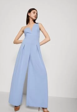 Wal G Gigi Wide Leg Pleat - Jumpsuit - Powder Blue -Wal G b1aafe6a92294cb09aa4f0cc46fd679b