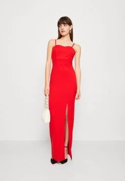 Wal G Jeane Strappy Maxi - Jerseyjurk - Red -Wal G b1f1d18b2ece4e5384ba27f806e0c8ee