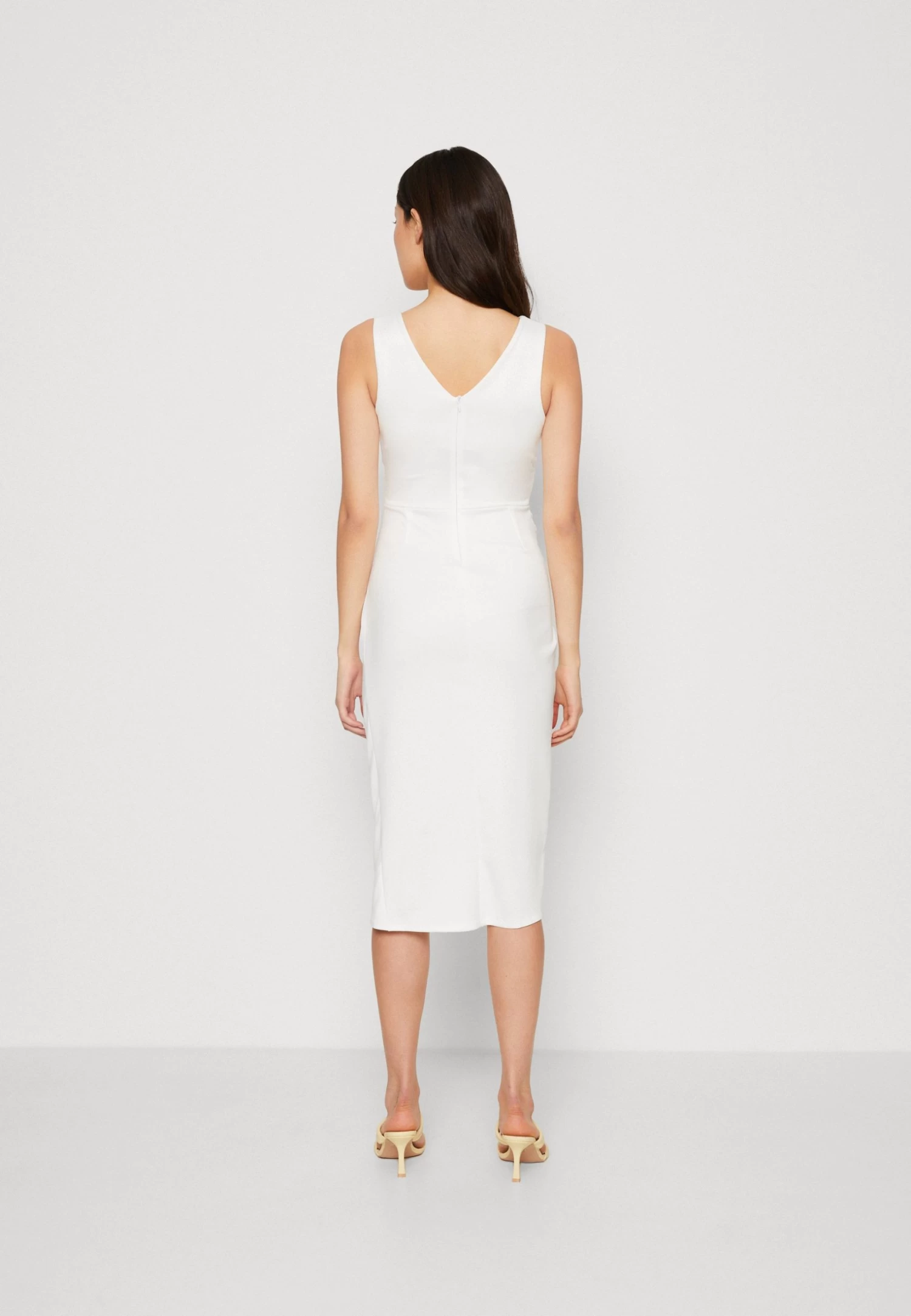 Wal G Ally Knot Midi - Cocktailjurk - White 5 Wal G Ally Knot Midi - Cocktailjurk - White - Afbeelding 3