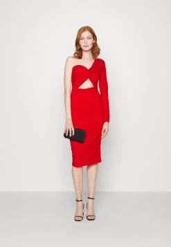 Wal G Lacey Midi Dress - Cocktailjurk - Red -Wal G b681e10bce584a0fb502310d64cc31ae
