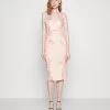 Wal G Wedding Alma V Neck Midi - Jerseyjurk - Light Pink -Wal G b8f3cd338e784530b6b7c867eeec77f6