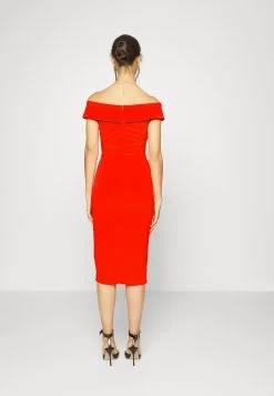 Wal G Zara Midi Dress - Cocktailjurk - Red -Wal G bad4f2e2f7774f1a803efab38dc05621