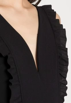 Wal G Rayna Ruffled- Jumpsuit - Black -Wal G bd272364745f47539fe8580fd244b536