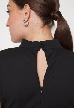 Bambinaroll Neck Midi Dress - Jerseyjurk - Black -Wal G bd909da1721e4a49b3e8c8a377461daf