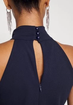 Halter Neck Maxi Dress - Cocktailjurk - Navy Blue -Wal G c0b925a38a8a4f4485938c529cc6247a