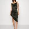 Wal G Ruched Dress - Cocktailjurk - Black -Wal G c403231324094ea3bb25c738e17f97df