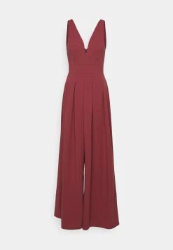 Wal G Alinali Pleated- Jumpsuit - Dark Mauve Pink -Wal G c4e25fc3dcf8460b8758c57861b43025