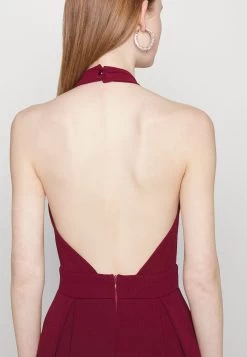 Wal G Yanny Halter Neck Bodycon - Galajurk - Berry Wine -Wal G c5ee65c550bc46ed82a8f55ce32629e1