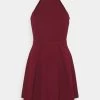 Wal G Cheryl Halter Neck Skater Dress - Jurk - Wine -Wal G c796b58af9e54bf29e29ac71b27eb470