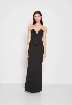 Wal G Dolly V Neck Maxi - Jerseyjurk - Black