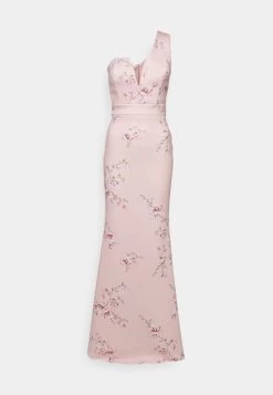 Wedding Gigi One Shoulder Print - Galajurk - Peach -Wal G cad2beaa06f64ae2a16791245c11f55a
