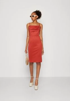Wal G Jessy Dress - Cocktailjurk - Terracotta -Wal G cd35e8b01eb144098a635275aac0d702