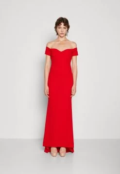 Wal G Rish Off Shoulder Maxi - Jerseyjurk - Red