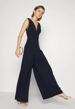 Wal G Jackie Wide Leg - Jumpsuit - Navy Blue -Wal G d21242f2db8e4c40b67f20578e018975