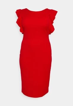 Rusie Ruffle Midi - Cocktailjurk - Red -Wal G d3a2dde6b1cc4a72af3a4c903a0e4ed8