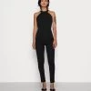 Wal G Chenise Halter Neck- Jumpsuit - Black -Wal G d6156f49986841b1a848420a265bacdd