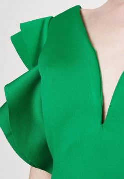 Wal G Haily Ruffle Skater - Cocktailjurk - Leaf Green -Wal G d649eb3383984fb4ad6c4b53923d7936