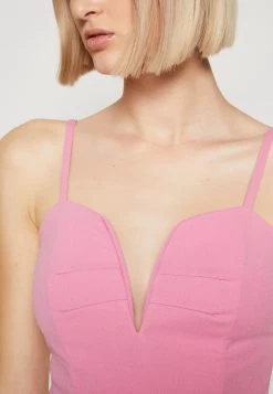 Wal G Dina V Neck Midi - Etui-Jurk - Rose Pink -Wal G d7a859a9a6d2410fa7d603d3afdae2fc