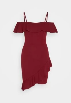 Wal G Revra Strappy Frill Skater - Cocktailjurk - Berry Wine -Wal G d82c1097196d40ba92792c8f4994e6c9