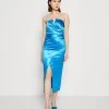 Wal G Party Ben V Neck Midi - Cocktailjurk - Ocean Blue -Wal G d9c75d4047da45eda6753adb536b7473