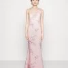 Wedding Gigi One Shoulder Print Maxi - Galajurk - Peach Print -Wal G ddae979c4fbd46b7a9cf84325090d22f
