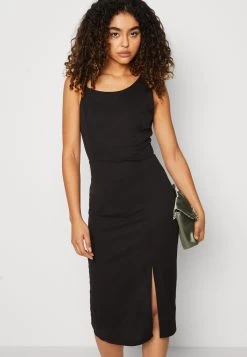 Wal G Wina Asymmetric Midi - Jerseyjurk - Black -Wal G de3b694551104a44ad32e3f8e3c3eea2