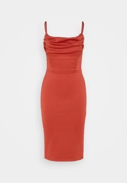 Wal G Jessy Dress - Cocktailjurk - Terracotta -Wal G e1cf890344e2409389b6b6fee7947418