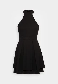 Wal G Cheryl Halter Neck Skater Dress - Jurk - Black -Wal G e4176b79e83a43bd8a7d41f39ee8444b