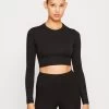 Wal G Roza Back Detail Crop - Longsleeve - Black -Wal G e41fc40365d74bc09705f7d5dba2a49b