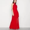 Wal G Halter Neck Maxi Dress - Galajurk - Red -Wal G e5e20767cb3c4303ab77f2a20887dfa0