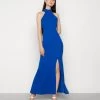 Wal G Halter Neck Maxi Dress - Galajurk - Electric Blue -Wal G e66c8ea3da3b4026977a1c80221e47b2