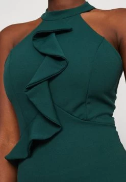 Wal G Tilly Ruffle Halter Neck Maxi Dress - Jerseyjurk - Forest Green -Wal G e702b3546f3e4e4d9ece1cd58ff4bc5d