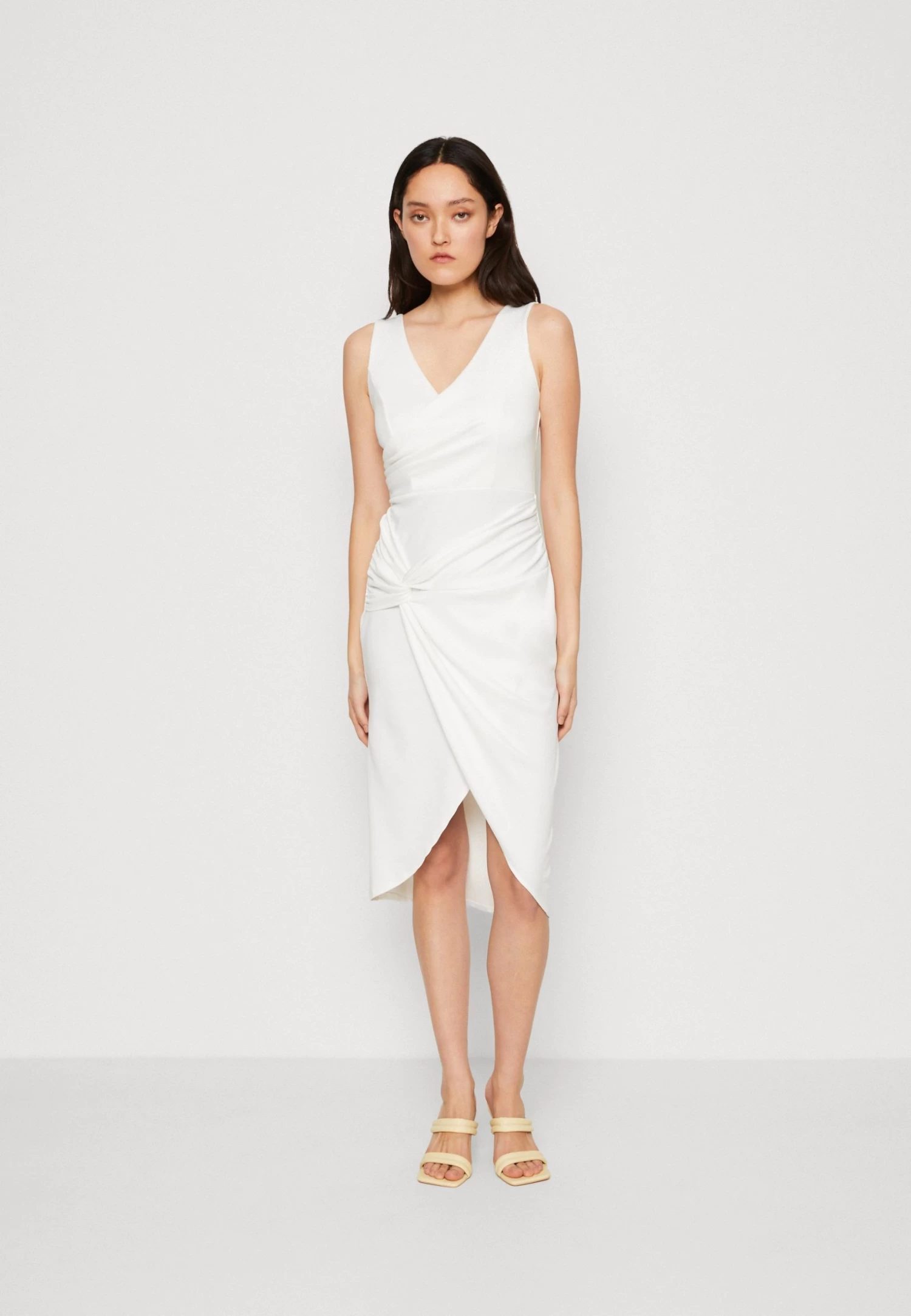 Wal G Ally Knot Midi - Cocktailjurk - White 3 Wal G Ally Knot Midi - Cocktailjurk - White