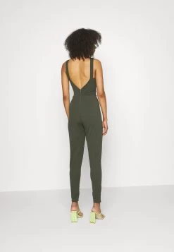 Wal G Jimmy Tie Back - Jumpsuit - Khaki Green -Wal G edba8ea8adba4ac6b434829719c14427