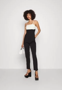 Wal G Janya Contrast Jumpsuit- Jumpsuit - Black/White -Wal G eed9eda8d1914cbaad97ddac8193ebec
