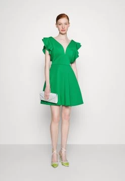 Wal G Haily Ruffle Skater - Cocktailjurk - Leaf Green -Wal G f438077e0f7f45718dda5ff7901c7910