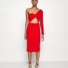 Cut Out Midi Dress - Jurk - Red -Wal G f5059031cabc49dca7cb5dc4fde9b144