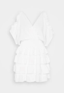 Wal G Cruise Collection Sanjila Ruffle Dress - Jurk - White 12 Wal G Cruise Collection Sanjila Ruffle Dress - Jurk - White -Wal G f52201847297402280f9dc8e52a0e340