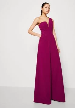 Wal G Fleur One Shoulder- Jumpsuit - Purple -Wal G f800babdd91246feac4285a5be4b93c9