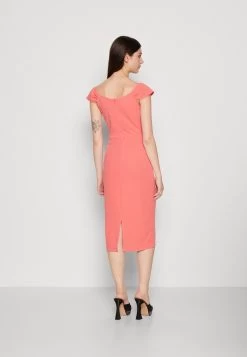 Wal G Saira Midi - Etui-Jurk - Coral -Wal G f81a941d0db64238a6c9bb6e09d2f886